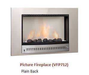 Picture Fireplace - VFP712 - plain back